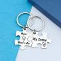HN HNHB His Crazy Her Weirdo Couple Keychain Husband Wife Gift Wedding Jewelry Gifts (Crazy Weirdo KE) …