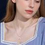 925 Sterling Silver Heart Shape Flower Necklace Collections Sunflower Sunshine Necklace Rose Pendant Necklace Jewelry For Women Girls for Her Birthday Christmas Gifts