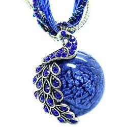 Pretty Jewelry Retro Bohemia Style Pendant Opal Phoenix Peacock Necklace