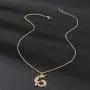 Chinese Dragon Necklace Pendant Dainty Rhinestone Dragon Necklace for Women Girls Halloween Domineering Neck Jewelry Gift