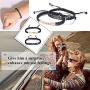 Personalized Magnetic Attract Couples Bracelets King and Queen Crown Matching Bracelet Custom Friendship Bracelets for Boyfriend and Girlfriend, Him and Her 2 PCS