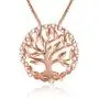 GEORGE · SMITH Tree of Life Pendant Necklace for Women, Rose Gold Plated Family Tree Neckalce with 5A Cubic Zirconia, Jewelry Gifts for Women Girls