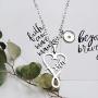 Mustard Seed Faith Love Heart Pendant Necklace Religious Jewelry Gift