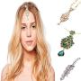 3Pcs Gold Head Chain Accessories Indian Bohemian Bollywood Jewelry for Women Headbands Headpiece