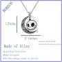 BEKECH Jack and Sally Nightmare Before Christmas Movie Lovers Gift Jack and Sally Crescent Moon Pendant Necklace Set for Couple Remembrance Love Gift& BEKECH Jack and Sally Nightmare Before Christmas Movie Lovers Gift Jack and Sally Crescent Moon Pendant Necklace Set for Couple Remembrance Love Gift&