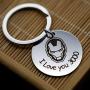 SNOWLIN I Love You 3000 Lettering Engraved Cuff Bangle Keychain Necklace Avengers Fan Avengers Endgame Gift for Dad Boyfriend Mother Girlfriend