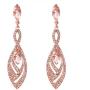 BriLove Womens Crystal Gorgeous Twisted Dual Chandelier Teardrop Fashion Pierced Dangle Earrings