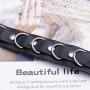 Victray Punk Choker Necklaces Black Leather Circle Necklace Chain Fashion Jewelry Accessories for Women and Girls