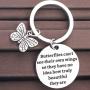 CENWA Butterfly Keychain Butterflies Cant See Their Own Wings Inspirational Butterfly Quote Keychain Graduation Gift Best Friend Encouragement Gifts