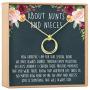 Dear Ava Aunt-Niece Necklace: Aunt-Niece Gift, Aunt-Niece Jewelry, Aunt-Niece Quotes, Aunt Necklace, 2 Linked Circles (Gold-Plated-Brass, NA)