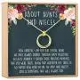Dear Ava Aunt-Niece Necklace: Aunt-Niece Gift, Aunt-Niece Jewelry, Aunt-Niece Quotes, Aunt Necklace, 2 Linked Circles (Gold-Plated-Brass, NA)