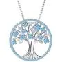 BriLove Womens 925 Sterling Silver CZ Tree of Life Birthstone Pendant Necklace BriLove Womens 925 Sterling Silver CZ Tree of Life Birthstone Pendant Necklace