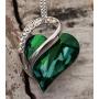 Leafael Infinity Love Heart Pendant Necklace Birthstone Crystal Jewelry Gifts for Women, Silver-tone, 18''+2''