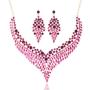 LAN PALACE Four Colors Trendy Bridal Jewelry Necklace and Earrings Crystal Jewelry Sets with Gift Box