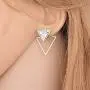 Triangle Dangle Earrings Geometric Double Triangle Marble Turquoise Statement Drop Earrings Stud Ear for Women Girls Jewelry Triangle Dangle Earrings Geometric Double Triangle Marble Turquoise Statement Drop Earrings Stud Ear for Women Girls Jewelry