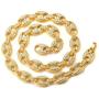Gold Chain for Men Iced Out,Mens 11MM 18k Real Gold Plated/Platinum White Gold Finish 11MM Miami Cuban Link Coffee Bean Chain Choker Necklace Bracelet,Full Cz Diamond Cut Prong Set,Gift for Him