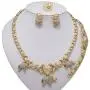 Yulaili Hugs and Kiss XO Jewelry Sets for Women Pendant Crystal Necklace Bracelet Stud Earrings Rings Anniversary Jewelery Gifts