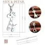 Infinite U Womens Giraffe Pendant Necklace in 925 Sterling Silver with 45cm Chain,Rose Gold/Silver Infinite U Womens Giraffe Pendant Necklace in 925 Sterling Silver with 45cm Chain,Rose Gold/Silver
