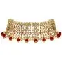 I Jewels Indian Gold Plated Traditional Kundan Choker Ethnic Bollywood Designer Jewelry Set with Earrings & Maang Tikka For Women I Jewels Indian Gold Plated Traditional Kundan Choker Ethnic Bollywood Designer Jewelry Set with Earrings & Maang Tikka For Women