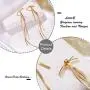 LittleB Minimal Tassel Stud Earrings Gold Long Vintage Dangle Earrings Jewelry for Women and Girls LittleB Minimal Tassel Stud Earrings Gold Long Vintage Dangle Earrings Jewelry for Women and Girls