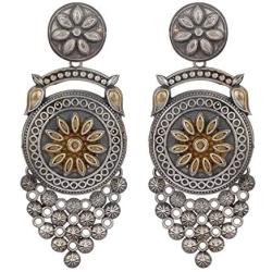 Aheli Bollywood Ethnic Oxidised Earrings Dangler Stylish Traditional Indian Fashion Jewelry for Women, Girls