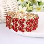EVER FAITH Womens Austrian Crystal Gorgeous Wedding Knot Elastic Stretch Bracelet