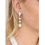 Mariell Empress & Noble Cut Cubic Zirconia Wedding Earrings - Art Deco Vintage Bridal Jewelry