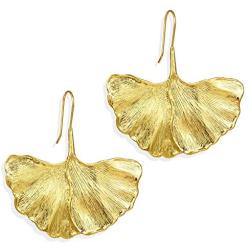 Fashion Ginkgo Leaf Drop Dangle Earrings Fall Maple Leaf Pendant Earrings for Girlfriend Wife Daughter Partner Jewelry