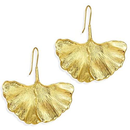 Fashion Ginkgo Leaf Drop Dangle Earrings Fall Maple Leaf Pendant Earrings for Girlfriend Wife Daughter Partner Jewelry