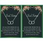 Soul Sister Necklace,BFF Necklace for 2,Two Interlocking Infinity Double Circle Necklace Sister Birthday Gift for Women Girls