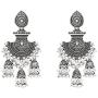 2 Pair Jhumka Earrings for Women Vintage Bells Tassel Dangle Ethnic Traditional Indian Egypt Drop Earrings Set