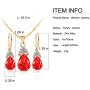Jewelry Sets for Women Girls Gold Plated Chain Crystal Women Necklace Earring Set Bridal Sets