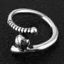 HZMAN Athletes Baseball Ring by Sports Stainless Steel Baseball and Baseball Bat Ring