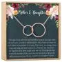 Dear Ava Mother Daughter Gift Necklace, Gifts for Mom, Mom Necklace, 2 Interlocking Circles Dear Ava Mother Daughter Gift Necklace, Gifts for Mom, Mom Necklace, 2 Interlocking Circles