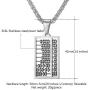 U7 Abacus Pendant 18K Gold Plated/Stainless Steel Men Women Necklace, 22 Inch Chain