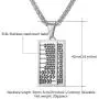U7 Abacus Pendant 18K Gold Plated/Stainless Steel Men Women Necklace, 22 Inch Chain