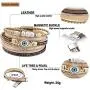 NEWNOVE Evil Eye Leather Bracelets for Women Bohemian Wrap Multilayer Wide Wrist Magnetic Clasp Buckle Casual Bangle Bracelets for Girls Women Birthday Mothers Day Graduation Gifts
