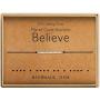Believe Bracelet Morse Code Jewelry Gift for Women Sterling Silver Beads on Silk Cord inspirational Gift for Her