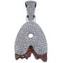 LC8 Jewelry Hip Hop Iced Out Bling A-Z 26 Bubble Letters Dripping Initial CZ Pendant 18K Gold/Silver Plated with Rope Chain