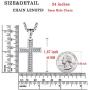 YL Mens Cross Necklace 316L Stainless Steel Jesus Ankh Pendant Rolo Chain Jewelry