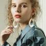 DAMLENG 4 Pairs Unique Boho Acrylic Hollow Round Teardrop Dangle Drop Leopard Earrings Set for Women Girls Square Water drop Hook Earrings Jewelry