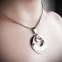 ''I Love You to the Moon and Back'' Pendant Necklace - Best Jewelry Gift - 19''