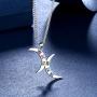 Beautlace Crescent Moon Necklace Silver/18K Gold Plated Double Moon LGBT Pendant Gay Lesbian Necklaces Jewelry Gifts for Men and Women KP0065