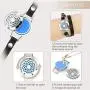 Essential Oil Diffuser Bracelet, Aromatherapy Bracelet Jewelry Stainless Steel Locket Leather Band with 8pcs Washable Refill Pads Birthday Gifts for Women,Girlfriend, Mother,Sister,Aunt