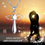 Infinite U Classic Cross Crucifix Pendant Chain Necklace 925 Sterling Silver Cubic Zirconia (B)