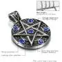OIDEA Mens Stainless Steel Hollow Vitnage Star Pentagram Pentacle Pendant Necklace,Pagan Wiccan Witch Gothic Pewter Chain Included