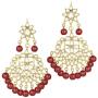 Aheli Faux Kundan Necklace Earrings Maang Tikka Set Indian Ethnic Wedding Fashion Jewelry Set for Women