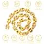 Halukakah Gold Chain for Men Iced Out,Mens 11MM 18k Real Gold Plated/Platinum White Gold Finish Miami Cuban Link Coffee Bean Chain Choker Necklace Bracelet,Full Cz Diamond Cut Prong Set,Gift for Him Halukakah Gold Chain for Men Iced Out,Mens 11MM 18k Real Gold Plated/Platinum White Gold Finish Miami Cuban Link Coffee Bean Chain Choker Necklace Bracelet,Full Cz Diamond Cut Prong Set,Gift for Him