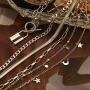 9 PCS Gold Chain Necklaces and Bracelets Set for Women Girls Dainty Link Paperclip Chokers Necklaces Bracelets for Christmas Birthday Gifts