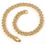 Mens Womens Cuban Link Necklace - Hip Hop Choker Necklace Iced Out with Bling Rhinestones, Fashion Accessory Jewelry for Hip Hop Lovers